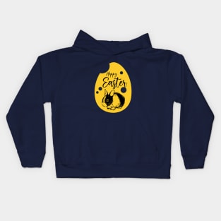 Easter bunny and egg Kids Hoodie